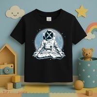 XRP Cryptocurrency Yoga Astronaut Moon Toddler T-Shirt thumb 3