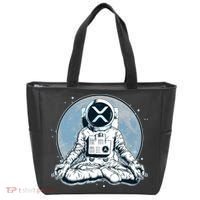 XRP Cryptocurrency Yoga Astronaut Moon Tote Bag thumb 0