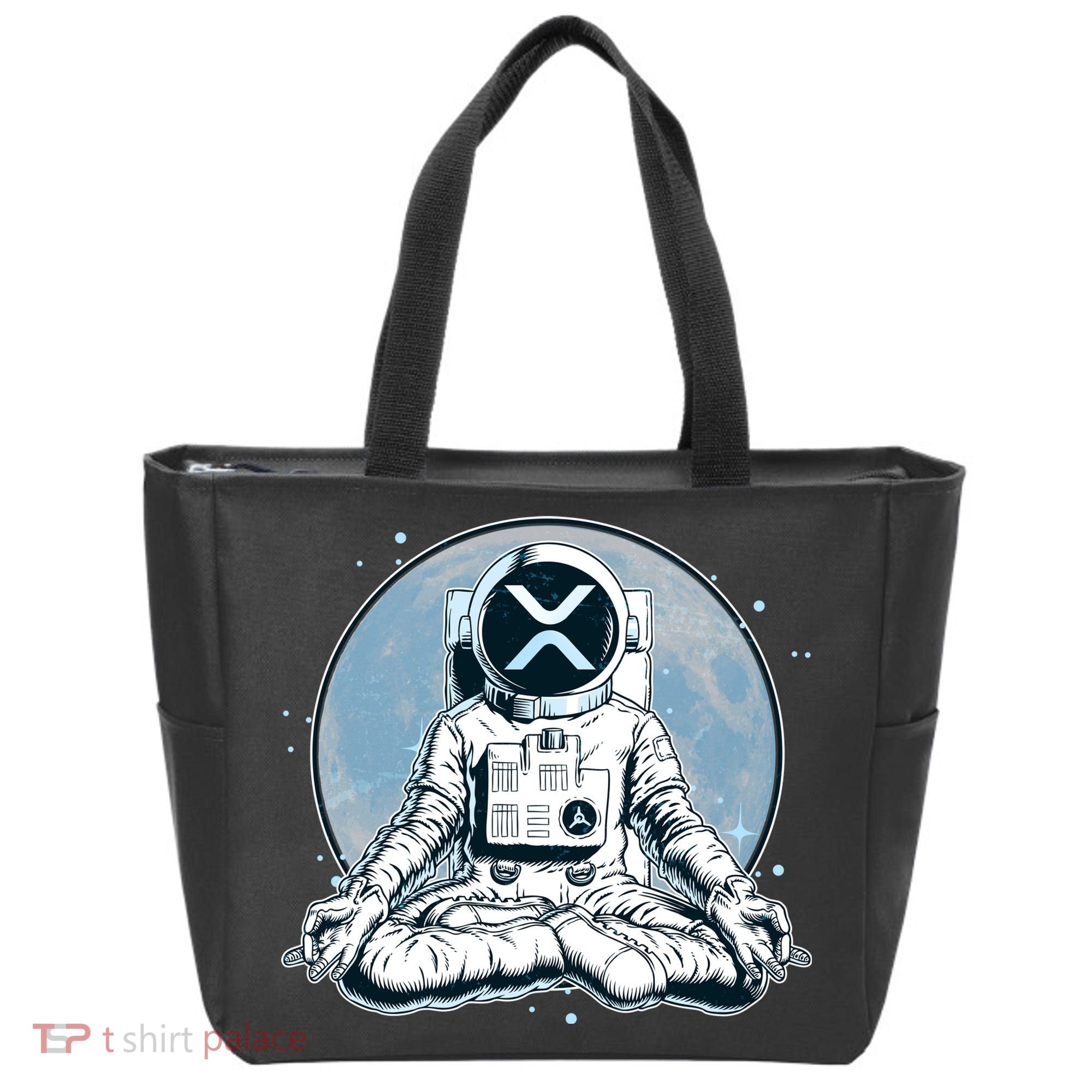 XRP Cryptocurrency Yoga Astronaut Moon Tote Bag