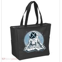 XRP Cryptocurrency Yoga Astronaut Moon Tote Bag thumb 2