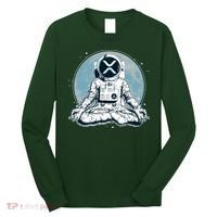 XRP Cryptocurrency Yoga Astronaut Moon Long Sleeve Shirt thumb 0