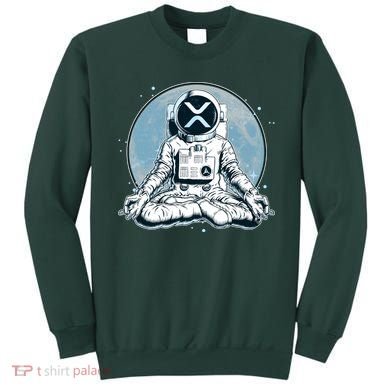 XRP Cryptocurrency Yoga Astronaut Moon Sweatshirt