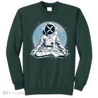 XRP Cryptocurrency Yoga Astronaut Moon Sweatshirt thumb 0