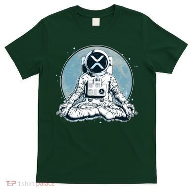 XRP Cryptocurrency Yoga Astronaut Moon T-Shirt