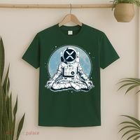 XRP Cryptocurrency Yoga Astronaut Moon T-Shirt thumb 2