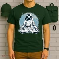 XRP Cryptocurrency Yoga Astronaut Moon T-Shirt thumb 6