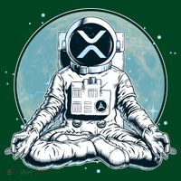 XRP Cryptocurrency Yoga Astronaut Moon Coaster thumb 2