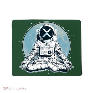 XRP Cryptocurrency Yoga Astronaut Moon Mousepad