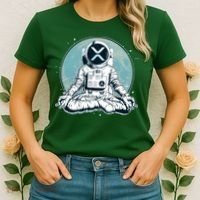 XRP Cryptocurrency Yoga Astronaut Moon Women's T-Shirt thumb 2