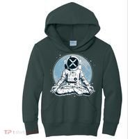 XRP Cryptocurrency Yoga Astronaut Moon Kids Hoodie thumb 0