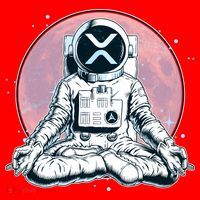 XRP Cryptocurrency Yoga Astronaut Moon Santa Hat thumb 1