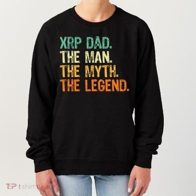 Xrp Dad Crypto Merchandise Man Myth Legend Women's Sweatshirt