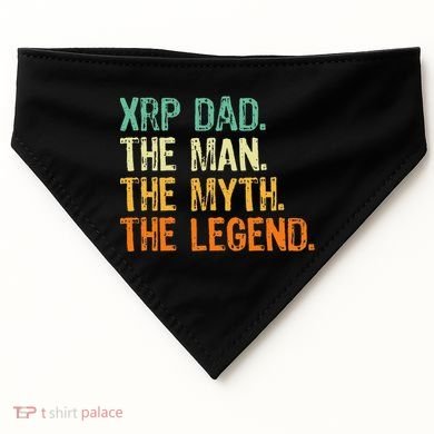 Xrp Dad Crypto Merchandise Man Myth Legend USA-Made Doggie Bandana