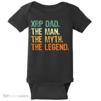 Xrp Dad Crypto Merchandise Man Myth Legend Baby Bodysuit