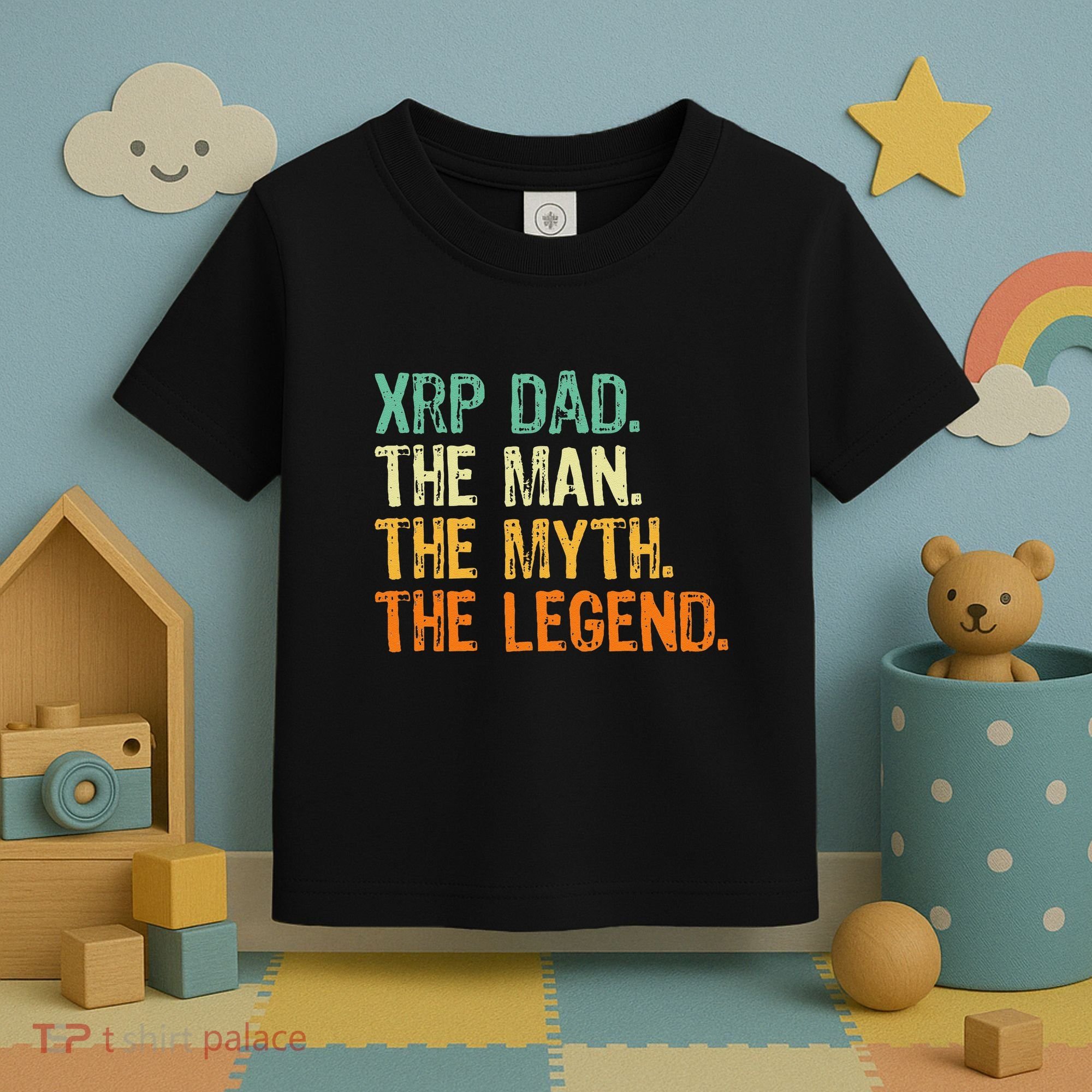 Xrp Dad Crypto Merchandise Man Myth Legend Toddler T-Shirt
