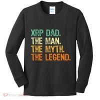 Xrp Dad Crypto Merchandise Man Myth Legend Kids Long Sleeve Shirt thumb 0