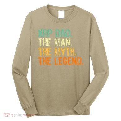 Xrp Dad Crypto Merchandise Man Myth Legend Long Sleeve Shirt