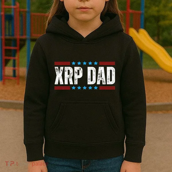 Xrp Dad Crypto Merchandise Kids Hoodie