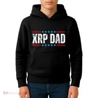 Xrp Dad Crypto Merchandise Kids Hoodie thumb 4