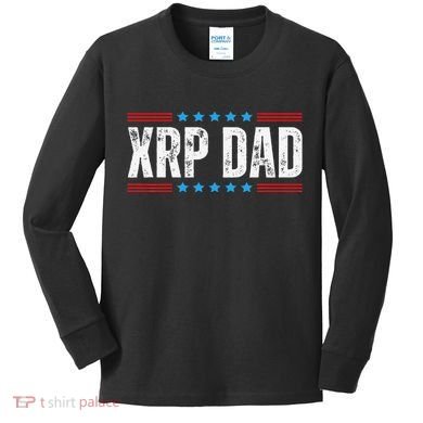 Xrp Dad Crypto Merchandise Kids Long Sleeve Shirt