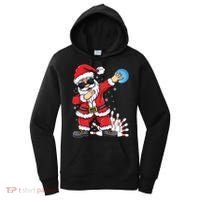 Xmas Dabbing Santa Bowling Ball And Pins Christmas Bowling Meaningful Gift Women's Hoodie thumb 0