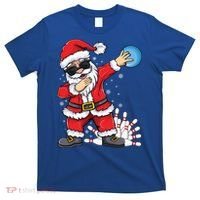Xmas Dabbing Santa Bowling Ball And Pins Christmas Bowling Meaningful Gift T-Shirt thumb 0