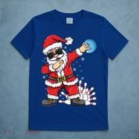 Xmas Dabbing Santa Bowling Ball And Pins Christmas Bowling Meaningful Gift T-Shirt thumb 5