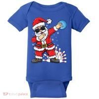 Xmas Dabbing Santa Bowling Ball And Pins Christmas Bowling Meaningful Gift Baby Bodysuit thumb 0