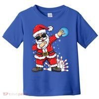 Xmas Dabbing Santa Bowling Ball And Pins Christmas Bowling Meaningful Gift Toddler T-Shirt thumb 0