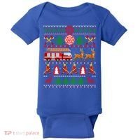 Xmas Firefighter Lover Fire Truck Fire Ugly Sweater Gift Baby Bodysuit thumb 0