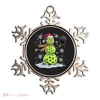Xmas Funny Pickleball Snowman Player Santa Hat Christmas Gift Ornament thumb 0