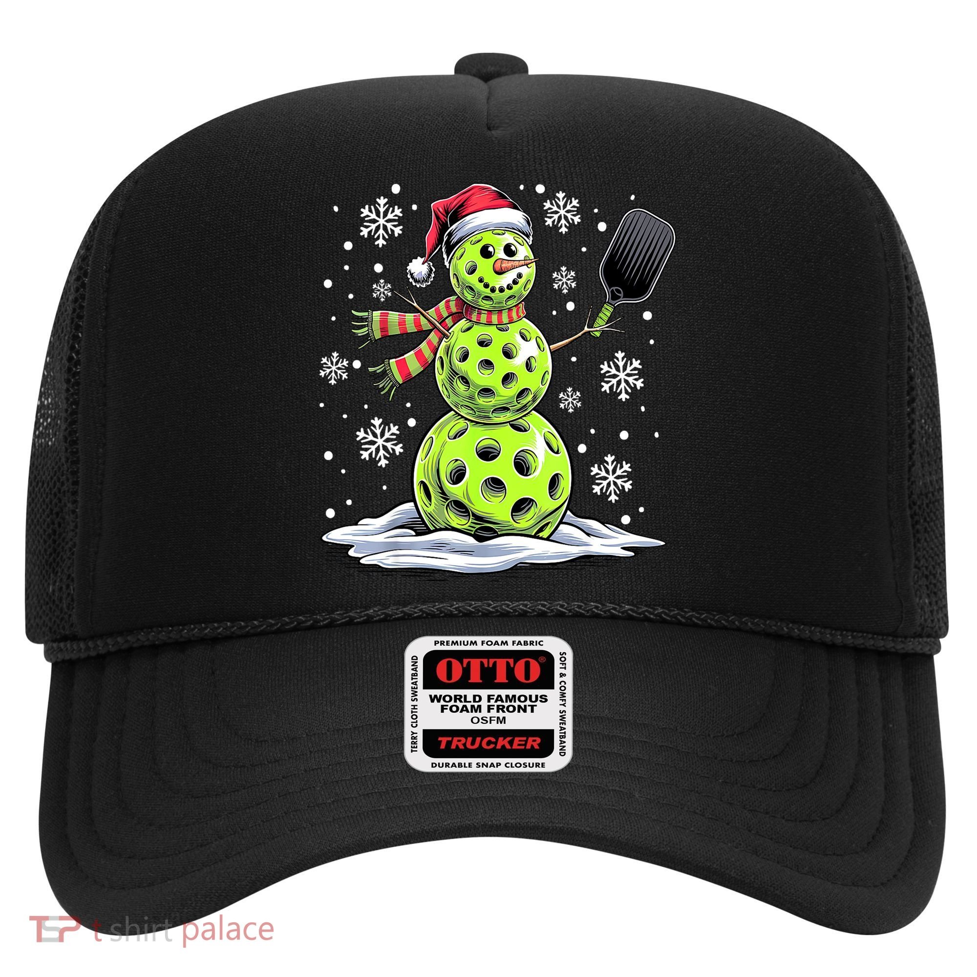Xmas Funny Pickleball Snowman Player Santa Hat Christmas Gift Hat