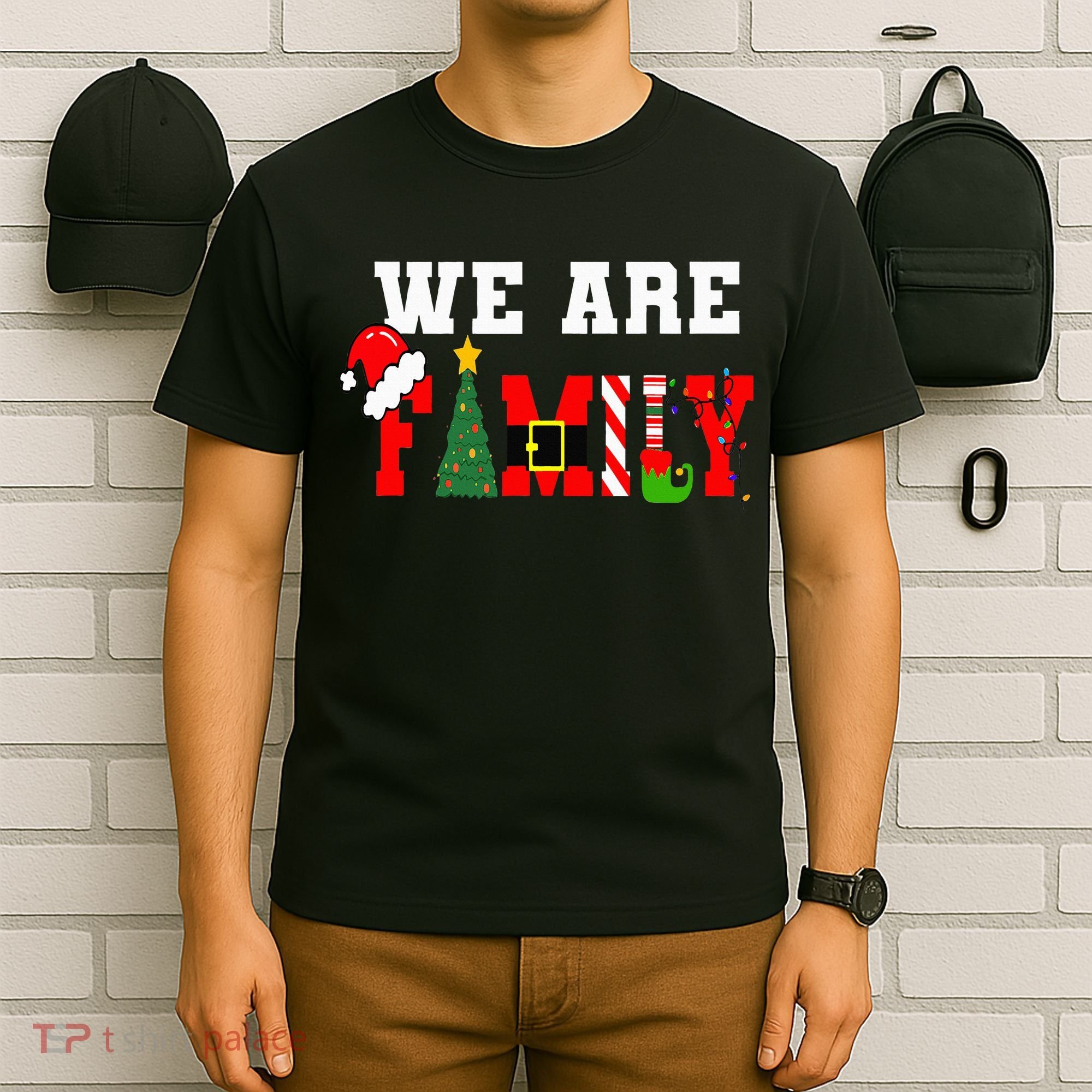 Xmas Family We Are Family Pajamas Matching T-Shirt