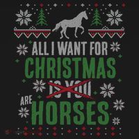 Xgiftmas Gift All I Want For Christmas Are Horses Gift Women's Hoodie thumb 2