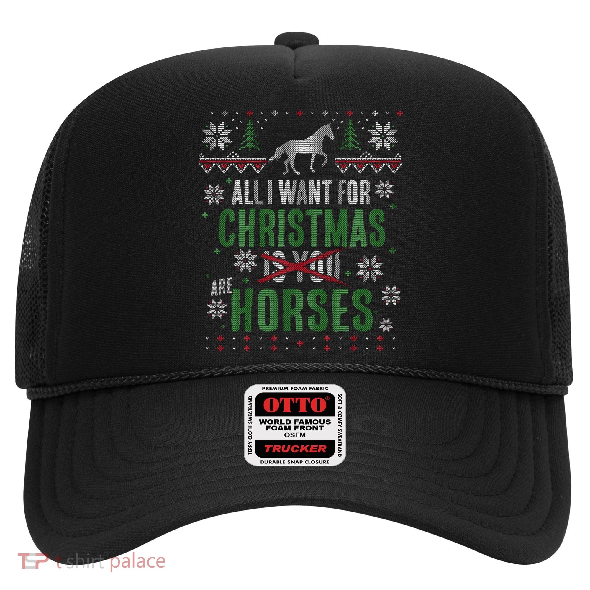 Xgiftmas Gift All I Want For Christmas Are Horses Gift Hat