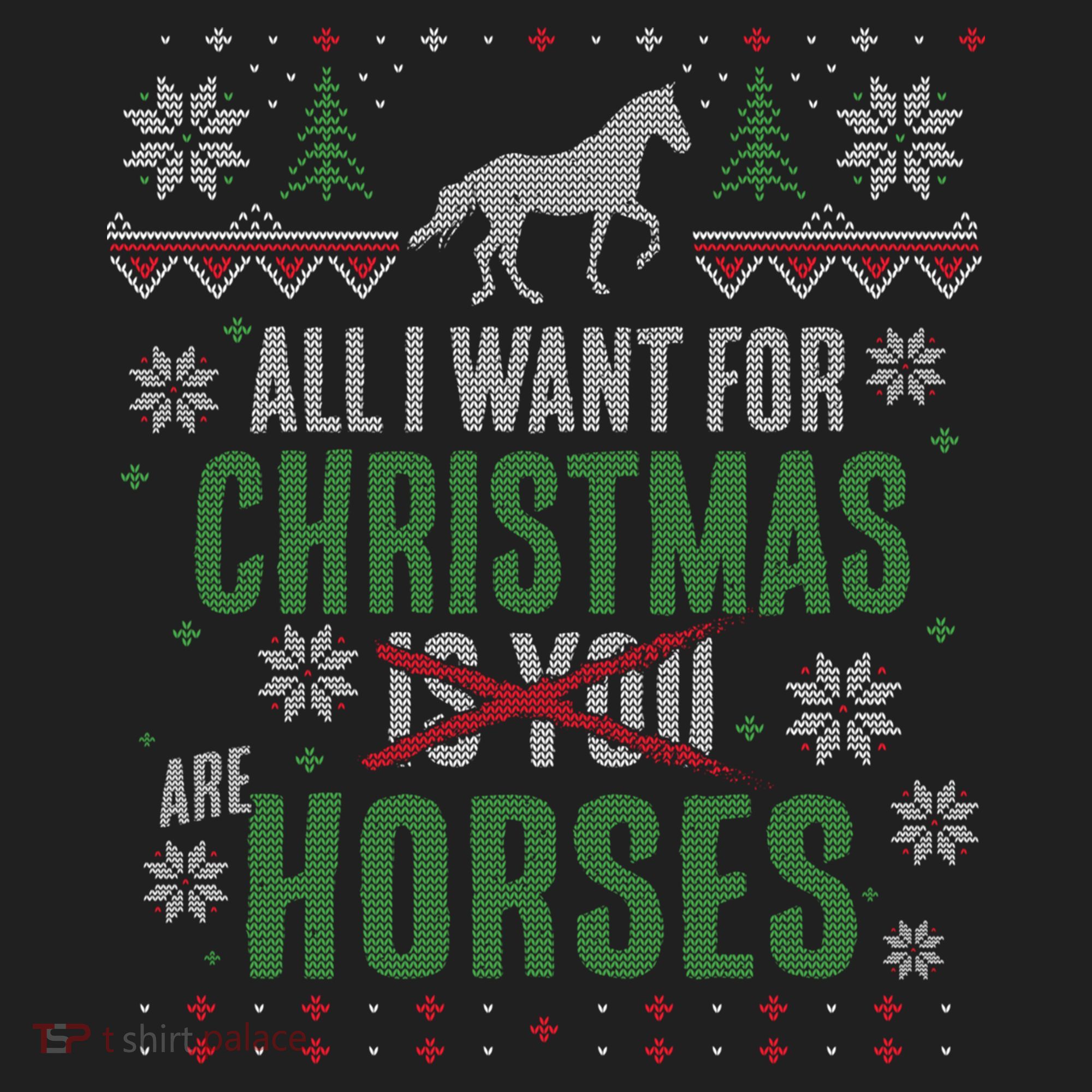 Xgiftmas Gift All I Want For Christmas Are Horses Gift Golf Towel