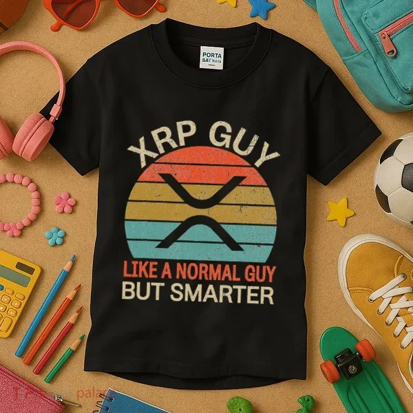 Xrp Guy Crypto Merchandise Definition Kids T-Shirt