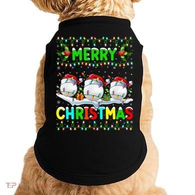 Xmas Golf Lighting Santa Hat Merry Christmas Golf Gift Doggie Tank