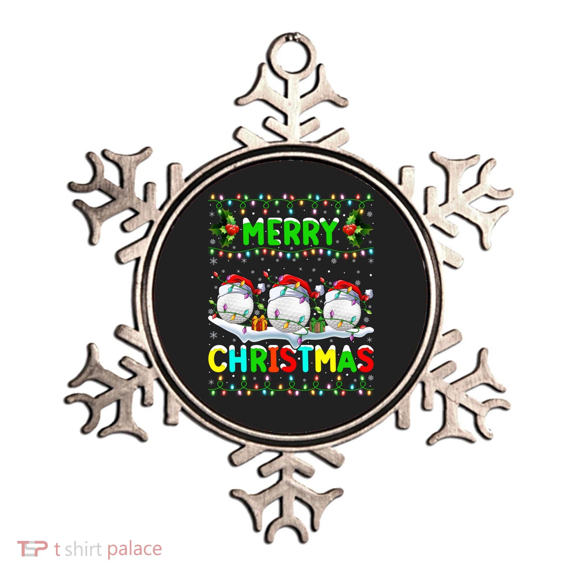 Xmas Golf Lighting Santa Hat Merry Christmas Golf Gift Ornament