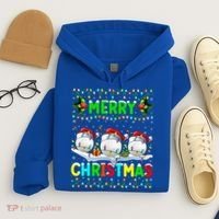 Xmas Golf Lighting Santa Hat Merry Christmas Golf Gift Hoodie thumb 4