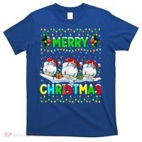 Xmas Golf Lighting Santa Hat Merry Christmas Golf Gift T-Shirt thumb 0