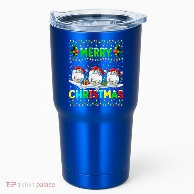 Xmas Golf Lighting Santa Hat Merry Christmas Golf Gift Tumbler