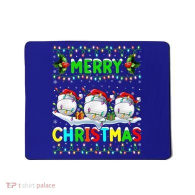 Xmas Golf Lighting Santa Hat Merry Christmas Golf Gift Mousepad