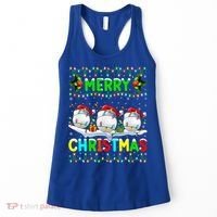 Xmas Golf Lighting Santa Hat Merry Christmas Golf Gift Women's Tank Top thumb 0