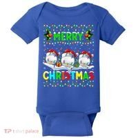 Xmas Golf Lighting Santa Hat Merry Christmas Golf Gift Baby Bodysuit thumb 0