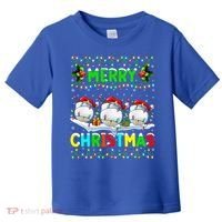 Xmas Golf Lighting Santa Hat Merry Christmas Golf Gift Toddler T-Shirt thumb 0