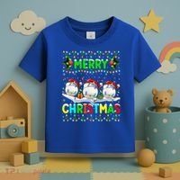 Xmas Golf Lighting Santa Hat Merry Christmas Golf Gift Toddler T-Shirt thumb 3