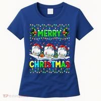Xmas Golf Lighting Santa Hat Merry Christmas Golf Gift Women's T-Shirt thumb 0
