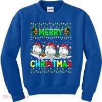 Xmas Golf Lighting Santa Hat Merry Christmas Golf Gift Kids Sweatshirt thumb 0