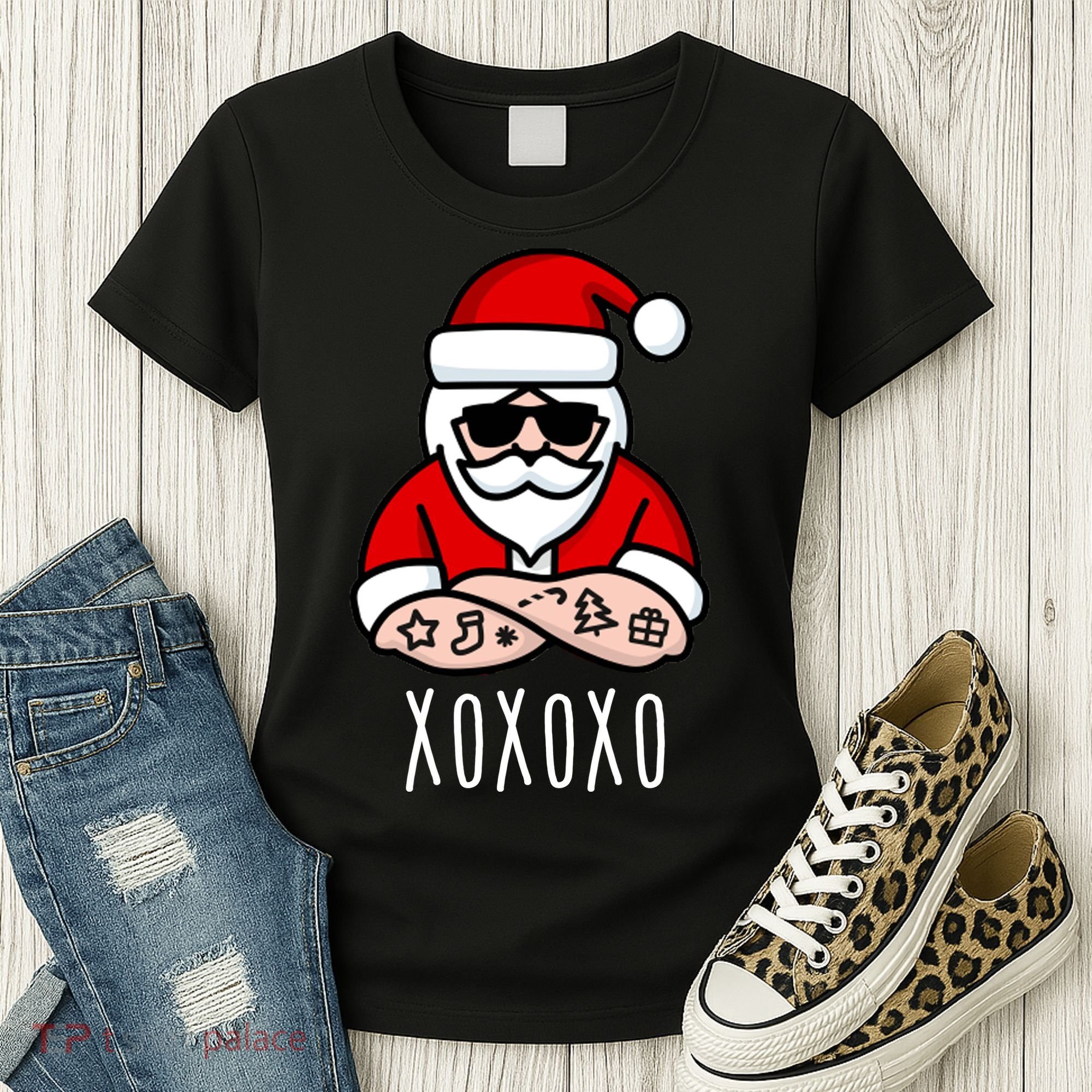 XOXOXO Ho Ho Ho Cool Santa Women's T-Shirt